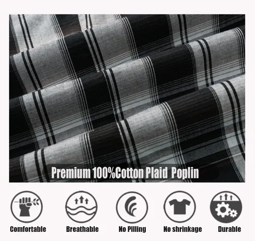 Vista 4 de Camisa casual de manga corta con dos bolsillos para hombre