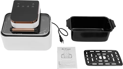 Vista 3 de Freidora de aire de 12.68 cuartos de galón, freidora de aire compacta para el hogar con tecnología rápida de aire crujiente de 400 °F, freidora