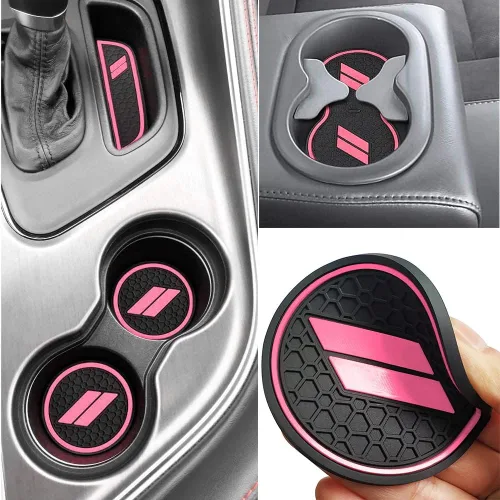 Vista 17 de Auprite Alfombrillas antipolvo para accesorios Dodge Challenger 2015 2016 2017 2018 2019 2020 2021 2022 2023, se adapta a la medida forros para Negro