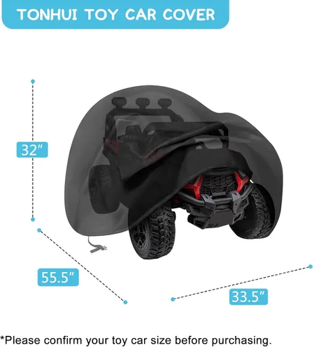Vista 2 de Funda grande para coche de juguete tipo camión para niños, cubierta resistente impermeable 420D para ruedas de potencia, cubierta protectora