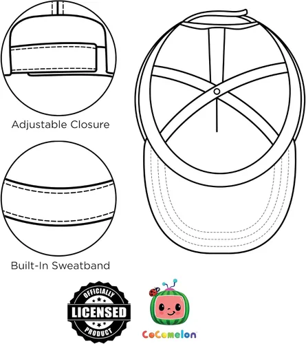 Vista 5 de ABG Accessories Gorra de béisbol Cocomelon y Blippi para niños pequeños, cuenta con Jj, Totom y Yoyo, sombrero para niños talla 2-4