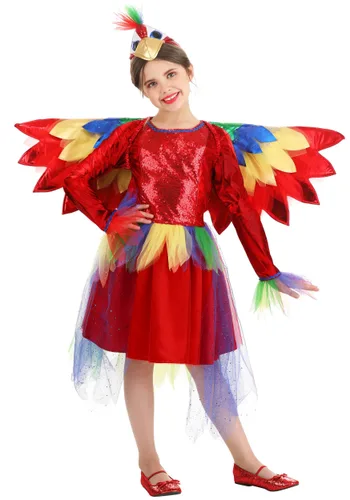 Vista 2 de Disfraz de Vestido de Loro Tropical para Niñas Multicolor