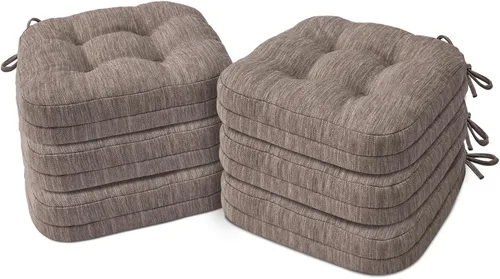 Vista 9 de Shinnwa Juego de 2 cojines para silla de comedor, cojines para silla de cocina de espuma viscoelástica de doble capa, almohadillas de asiento