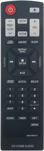 Vista 2 de AKB73655751 Reemplazo de control remoto funciona para LG Stereo System Mini Hi-Fi CM8340 CM8440 CM4550 CM4350 CMS8440W Cms4550f Cms4550w Cms4350f