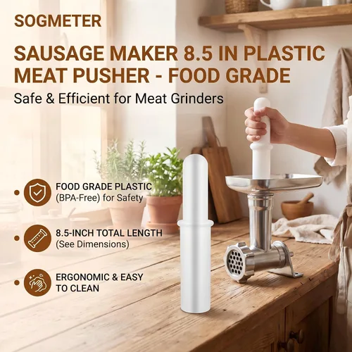 Vista 5 de Empujador de carne de 8,5 pulgadas para picadora de carne, accesorio
