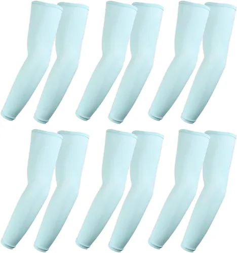 Vista 10 de The Elixir - Funda de compresión para brazo (longitud completa), protección UV, antideslizante, paquete de 6 pares