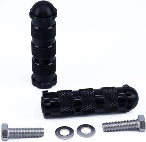 Vista 2 de PROCNC Pedales universales antideslizantes de 8 mm para motocicleta con pernos de instalación para Aprilla Honda Kawasaki Ducati Suzuki Yamaha Negro