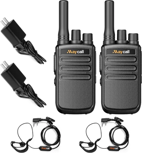 Vista 13 de Walkie Talkies MC-180 - Paquete de 2 unidades para adultos de largo alcance recargable de 2550 mAh, radios portátiles FRS bidireccionales, radios