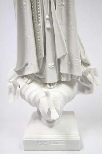 Vista 6 de Vittoria Collection 28 pulgadas Nuestra Señora de Fátima con corona de metal joya Virgen María estatua italiana escultura hecha en Italia