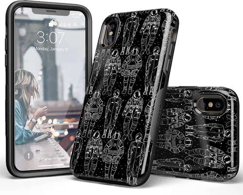 Vista 139 de Casely Funda para iPhone Xs Max Funda con estampado de festival (solo buenas vibraciones)
