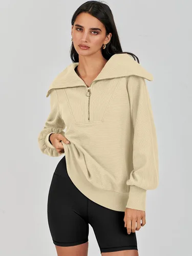 Vista 2 de ANRABESS Sudaderas con capucha para mujer, de gran tamaño, con cremallera de un cuarto, para adolescentes, niñas, ropa de moda Y2K