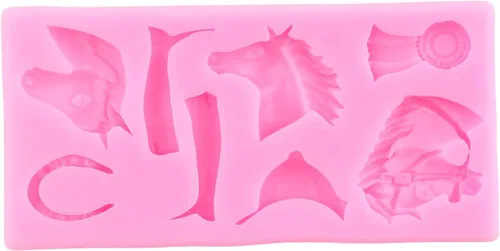 Vista 7 de ZiXiang Molde de silicona para caballo, moldes de herradura, moldes para botas de vaquero, molde de flecha de plumas para decoración de pasteles