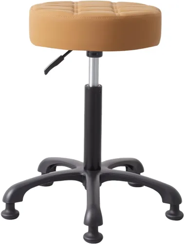 Vista 11 de Taburete ajustable resistente – Taburetes con ruedas giratorias de bloqueo – Taburetes giratorios sin respaldo para belleza, peluquería, spa, hogar