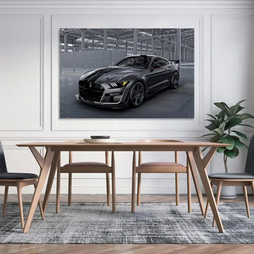 Vista 2 de NIUZWDE Póster de auto deportivo Ford Mustang Shelby GT500 - Decoración de pared Mustang - Arte de pared de coche deportivo