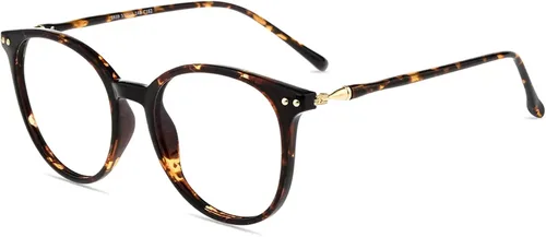 Vista 8 de Firmoo - Lentes de bloqueo de luz azul de gran tamaño, antideslumbramiento, antirreflejos, unisex, redondos, lentes para computadora, Negro, L