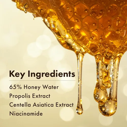 Vista 4 de TOSOWOONG Honey Glow 65% Propolis Serum, Ácido Hialurónico, Ácido Kójico, Niacinamida, Hidratante Facial Calmante para Tono de Piel Irritado