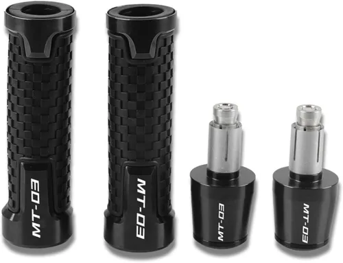 Vista 4 de Motorcycle Handlebar Grips Motorcycle Aluminum Handlebar Grip Ends for Yamaha MT03 MT-03 MT 03 2005-2020 2019 2018 2017 2016 7/8''22mm Handle Bar