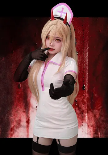 Vista 7 de C-ZOFEK Disfraz para mujer, talla estadounidense, para cosplay, de piel sintética, uniforme de enfermera