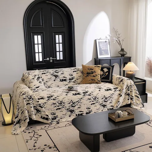 Vista 95 de ROOMLIFE Manta de sofá estilo azteca boho para sillones de 2/3 cojines, fundas de sofá lavables y antideslizantes aptas para mascotas, protector