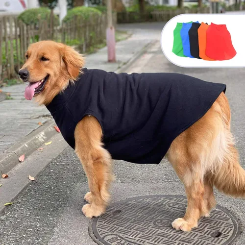 Vista 17 de Chaleco de invierno para perro, cálido, transpirable, chaleco de forro polar para perro, abrigo de invierno ligero con agujero para correa