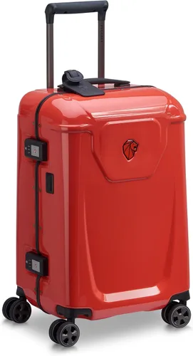 Vista 2 de DELSEY Paris Peugeot Voyages - Maleta rígida con ruedas giratorias, Rojo brillante, Peugeot Equipaje rígido Voyages con ruedas giratorias