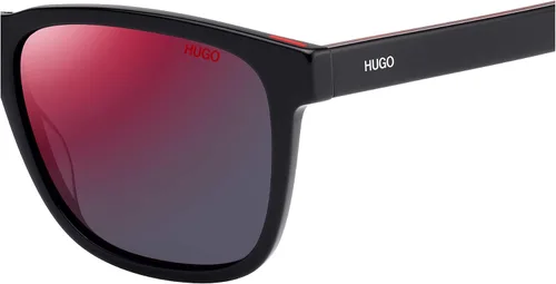 Vista 3 de Hugo Boss Gafas de sol HG-1073-S UYYA0 Negro brillante - Rojo transparente - Gris con lentes efecto espejo