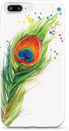 Vista 13 de Inspired Cases - Compatible con iPhone Xs Max - Funda protectora con textura 3D para Apple iPhone Xs Max - Plumas de pavo real acuarela