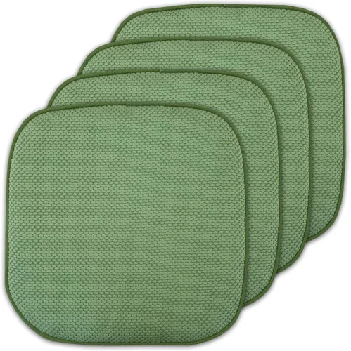 Vista 61 de Sweet Home Collection Cojines de espuma viscoelástica para silla, antideslizantes, diseño de panal de abeja, 16 x 16 pulgadas, paquete de 2