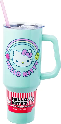Vista 32 de Silver Buffalo Betty Boop Core - Vaso de acero inoxidable con tapa para pajilla, tapa, popote y asa, 40 onzas
