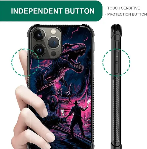 Vista 340 de Funda compatible con iPhone 15, diseño de elefantes africanos, diseño increíble a prueba de golpes, antiarañazos, carcasa trasera de policarbonato