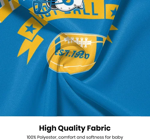 Vista 6 de Sfodcovy Ropa de bebé personalizada de manga larga de fútbol ropa de bebé recién nacido, número de nombre personalizado, regalos de bebé niño niña