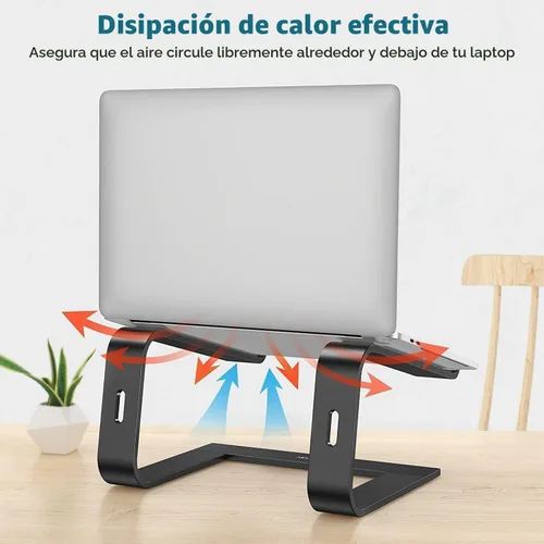 Vista 6 de OMOTON Soporte para Laptop, Soporte Desmontable para Laptop, Soporte de Aluminio para Laptop para Escritorio, Compatible con MacBook Air/Pro, Dell