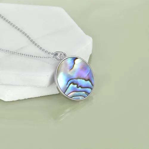 Vista 4 de Collar de plata de ley con dije de búho de árbol de la vida regalos de joyería para mujer