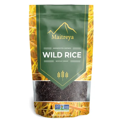 Vista 8 de Arroz salvaje Minnesota 100% natural sin OMG, 15 onzas