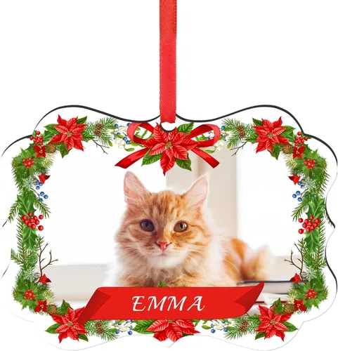 Vista 20 de Adornos de Navidad personalizados para la familia 2025, adornos de foto personalizados para decoraciones de árbol de Navidad, para baby shower