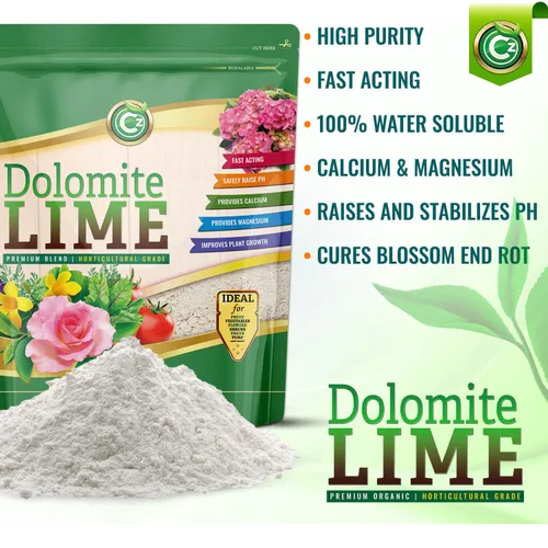 Vista 2 de Cal Dolomítica Orgánica 5 LB - Hecho en EE.UU. - Fertilizante de Enmienda de Suelo de Jardín para Plantas. Aditivo de Calcio/Magnesio. Eleva