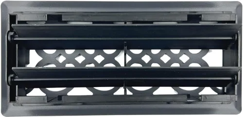 Vista 6 de Registro victoriano de piso de 4 x 10 pulgadas en acabado gris granito - Cubiertas de ventilación para piso del hogar - Cubiertas decorativas