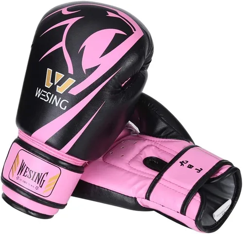 Vista 2 de Wesing - Guantes de boxeo profesionales para hombres y mujeres, guantes de boxeo para kickboxing, guantes de entrenamiento para adultos y niños