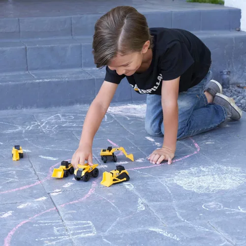 Vista 3 de Cat Construction Little Machines 5 Pack - Grandes adornos para tartas