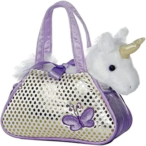 Vista 2 de Aurora Fancy Pals - Juego de regalo de unicornio con libro de unicornio (morado y blanco)