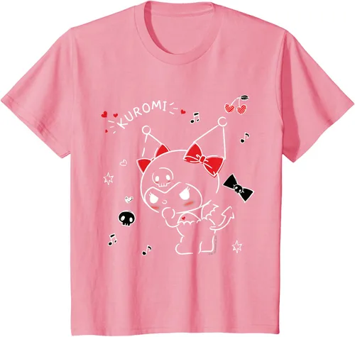 Vista 49 de Kuromi Camiseta Mischievous Tee Shirt Negro