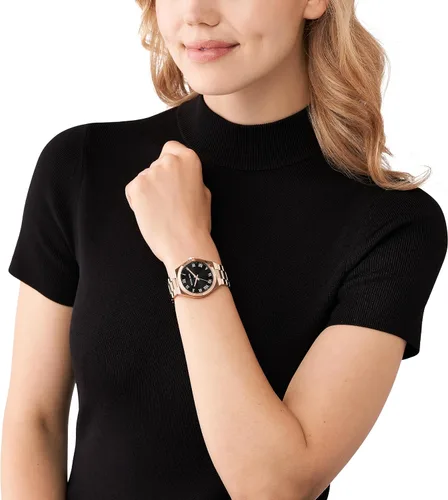 Vista 5 de Michael Kors Lennox- Reloj de acero inoxidable con tres manecillas