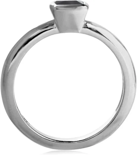 Vista 3 de Silvershake Cushion Cut Birthstone Gemstones 925 Sterling Silver Stackable Solitaire Ring