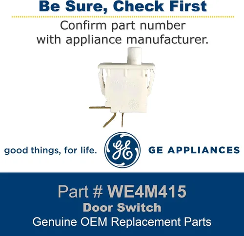 Vista 3 de GE WE4M415 - Interruptor de puerta original OEM para secadora GE