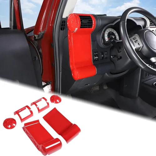 Vista 9 de Aunginsy Cubierta de salida de aire lateral de consola central compatible con Toyota FJ Cruiser 2007-2021 Cubierta de panel lateral de aire