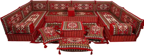 Vista 32 de arabicsofa Cojines Majlis de piso tradicionales: asientos modulares Diwan seccionales