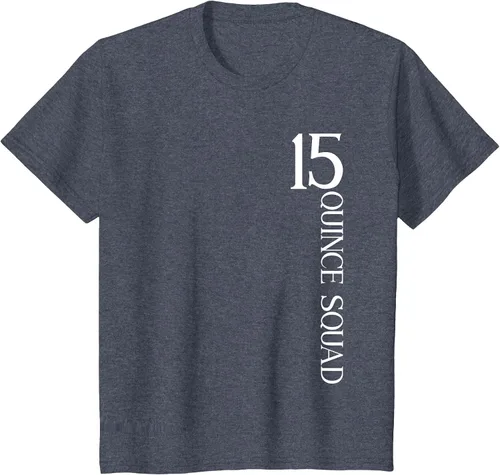 Vista 43 de Quince Squad Quinceanera 15th Birthday - Camiseta de quinceañera para niñas Asphalt Grey