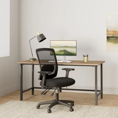 Vista 2 de Alera ALE Envy Series Silla multifunción de malla con respaldo medio, color negro