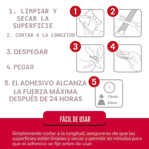 Vista 7 de VELCRO Rollo adhesivo de la marca Organización de aula y oficina Rollo de cinta negra de 15 pies x 3/4 pulgadas