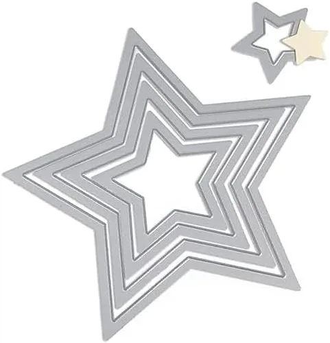 Vista 10 de Sizzix Framelits - Juego de 2 troqueles rectangulares, 10 unidades, color gris